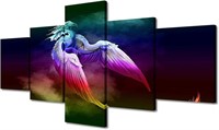 Colorful Flying Dragon Canvas Wall Art