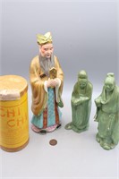 1915 Chi Chi Fortune Teller Game & Asian Figurines