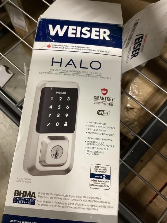 Weiser Halo Satin Nickel WiFi Smart Lock, Keyless