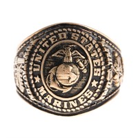 A Gent's US Marine Corps Ring in 14K