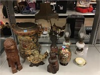 Asian style decorative items, lamps. Some