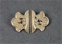 Victorian Gold Filled & Enamel Pin