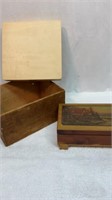 Old, semi-old and newer wood boxes