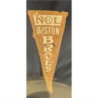 Circa 1909 Boston Braves Mini Pennant 6" Rare