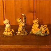 (3) Cat / Kitten Resin Figurine Sculptures