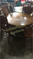41” round dining table with 4 matching chairs