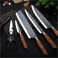 6PCS Stainless Steel Kitchen Knives Set Tools