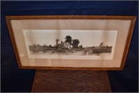 Framed engraving after Ernest C Rost entitled Home