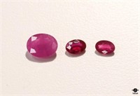 Ruby Gemstones / 3 pc