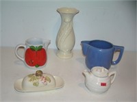 5 piece china and porcelain group