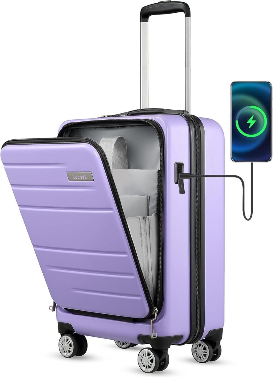 (READ)Purple Carry-On 20-Inch with Front Pocket