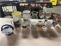 Various Glasses, Mugs & Vases
