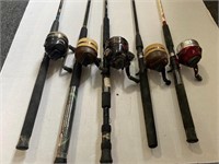 5 Vintage Fishing Rods & Reels