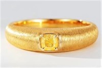 18Kt Gold Yellow Diamond Ring