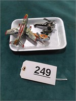 Japanese Tin Friction Airplane and Helicopters