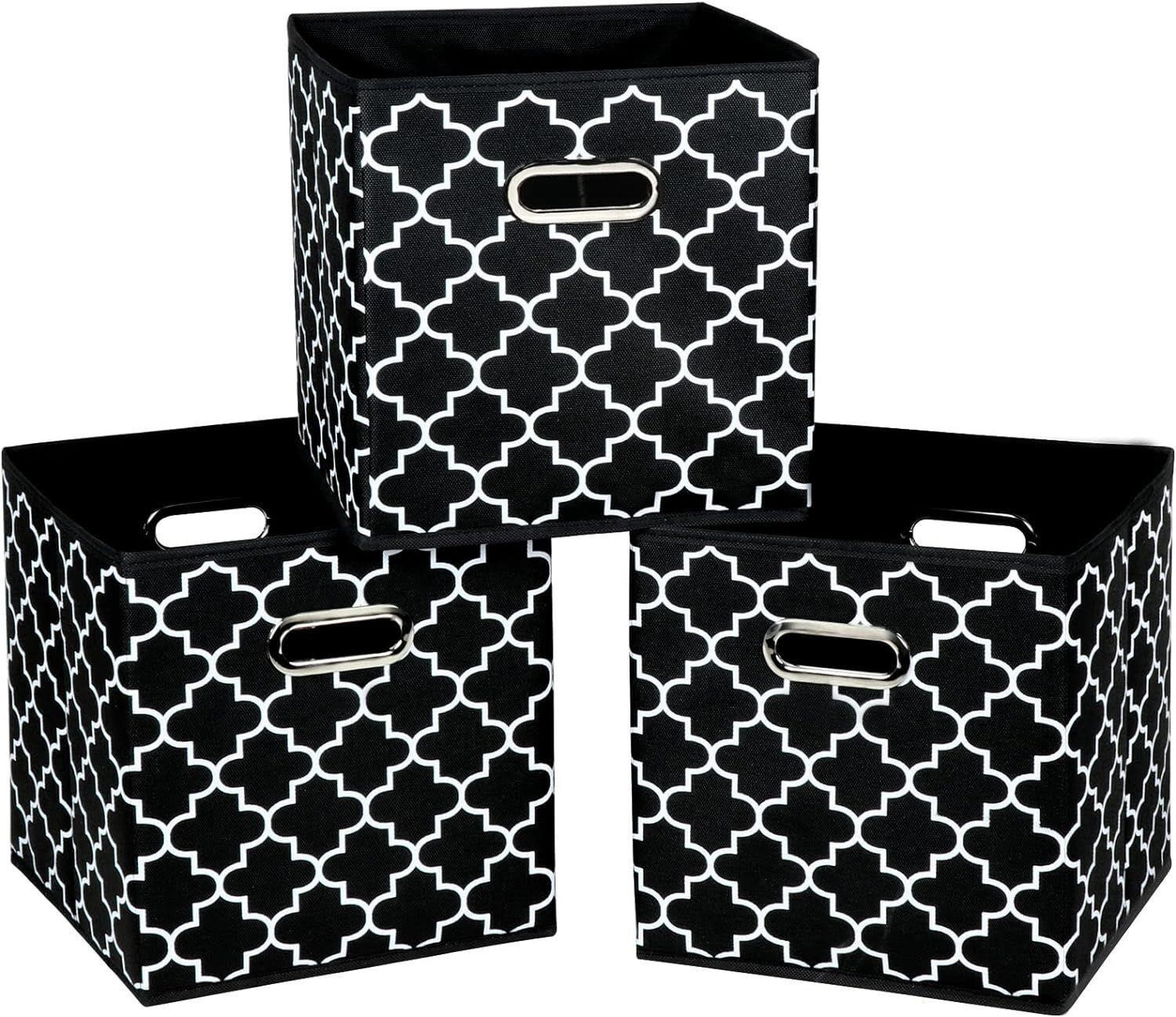 3PK Fabric Cloth Storage Bins