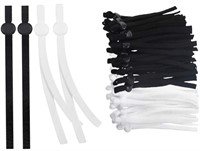 100PCS Black & White Mask Elastic Cord