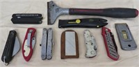 10 VARIOUS USE MULTI TOOLS*SCRAPERS*BOX CUTTERS