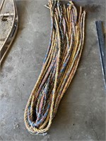 thick braided ropes