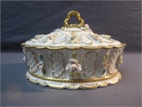 Lovely Jewelry Box Ceramic Made In Italy Crown