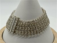 FINE Italian Karizia SPA Sterling Mesh Bracelet