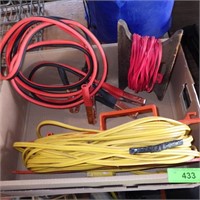 JUMPER CABLES, EXTENSION CORDS (1 IS TAPED)