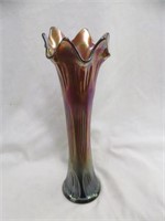 CARNIVAL GLASS VASE 11.5"T