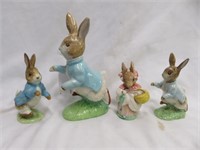 4PC BEATRIX POTTER RABBITS 7"T