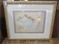 TURKS AND CAICOS ISLANDS FRAMED MAP