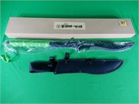 ZOMB-WAR GREEN HANDLED KNIFE/ SWORD- NEW