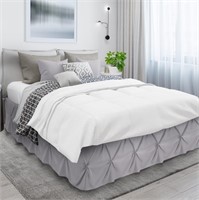 X1012  Nestl Tailored Bed Skirt Queen Light Gray