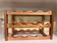 Table top cabinet wine rack