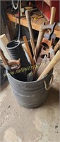 Bucket of hand tools, misc
