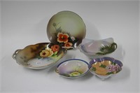 LOT OF NORITAKE HAND PAINTED BOWLS AND PLATES