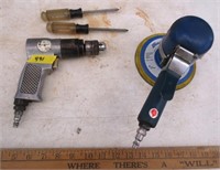 Blue Point air sander, air drill, square head driv