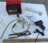 Tools, soldering gun, exhaust tool, misc