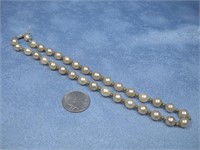 Sterling Silver Clasp Hallmarked Faux Pearls See