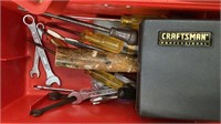 Toolbox with Contents and Box of Road Maps