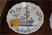 Hand-painted plate made in France.