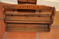 Vintage wooden spice rack