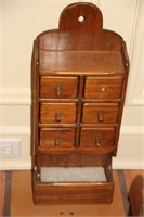 Vintage wooden spice drawer rack