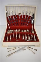 110 PIECES OF ROGERS "FIRST LOVE" CUTLERY-CASE