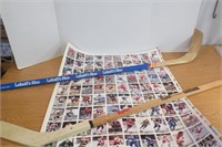 2 Stinger & La Batts Hockey Sticks & Poster