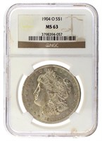 1904 New Orleans MS63 Morgan Silver Dollar