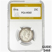 1916 Barber Quarter PGA MS60