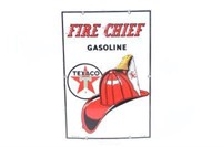 Texaco Fire Chief Gasoline Porcelain Sign