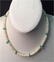 Puma Shell / Turquoise Necklace