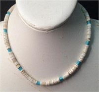 Puma Shell / Turquoise Necklace