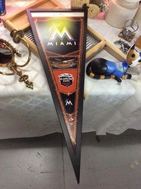 Miami Marlins pennant sign