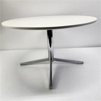 24 in Round Coffee Table, Durable, Chromed Base